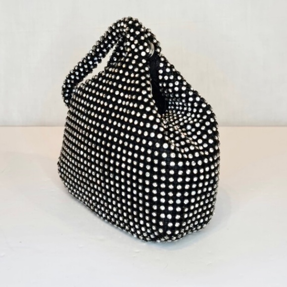 Ella & Elly Crystal Diamond Embellished Japanese Knot Evening Clutch Bag - Picture 4 of 8